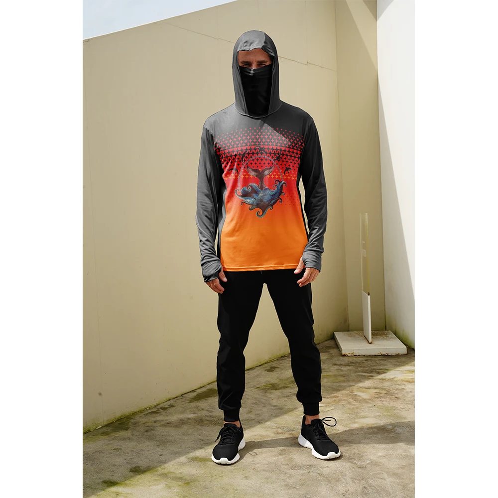 Summer Clothing Mens - Balıkçı Gömlekleri Erkek Güneş Korumalı Kapüşonlu