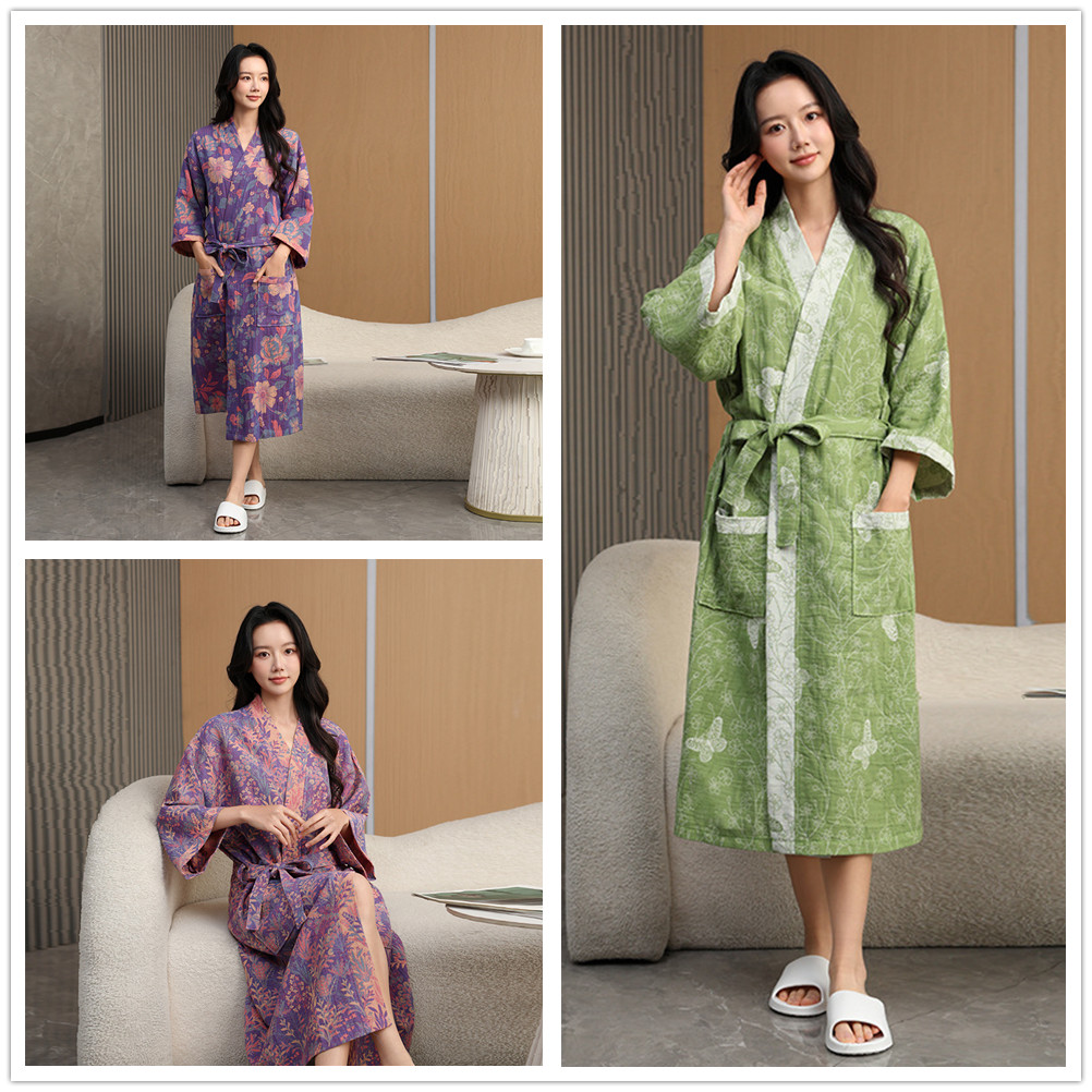 Summer Gauze Clothing - İlkbahar Yaz Pamuklu Çift Katmanlı Gazlı