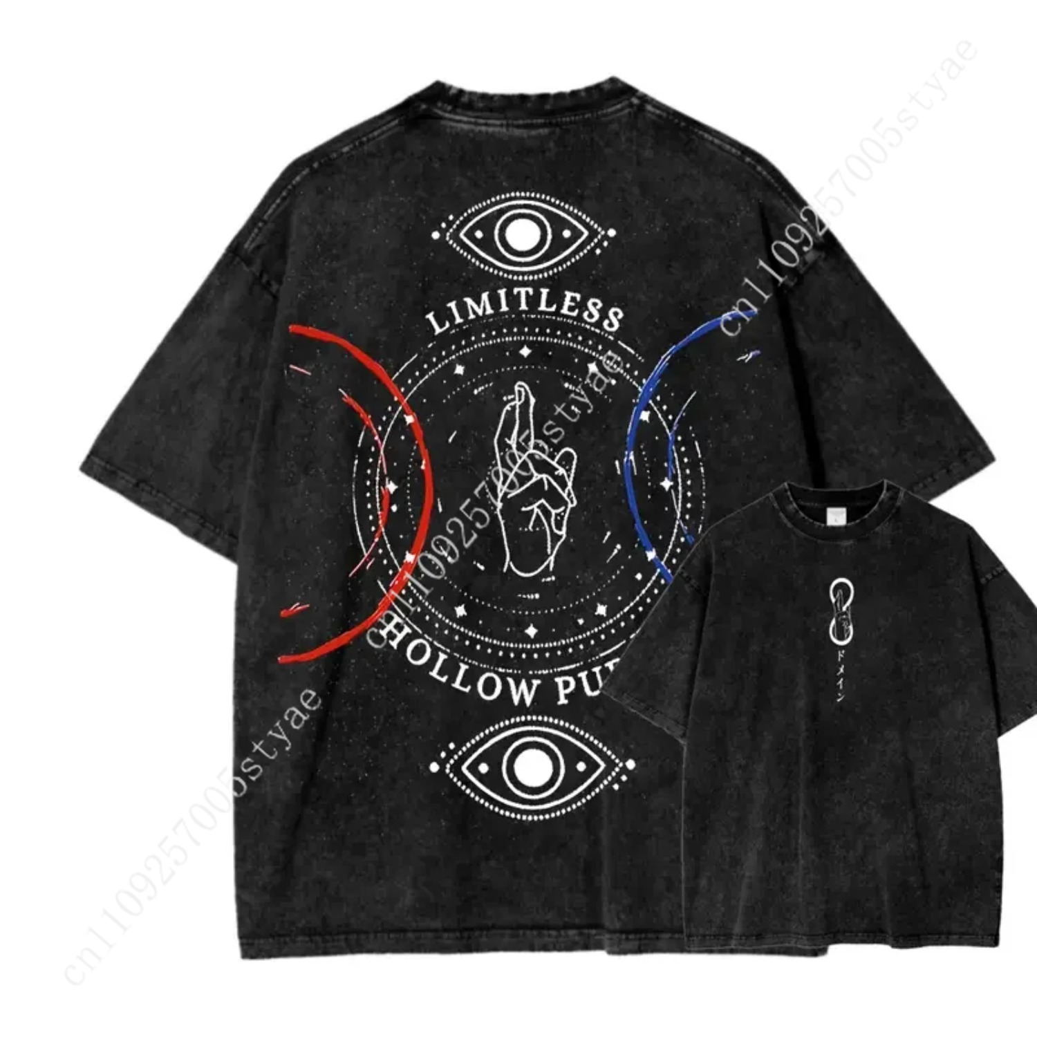 Summer Clothing Vintage - Anime Gojo Satoru Baskılı Tişört Erkek