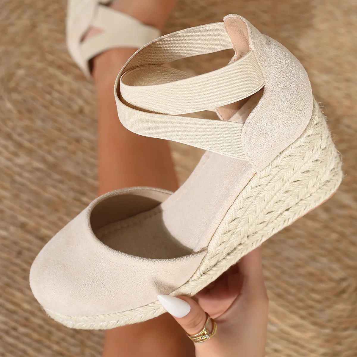 Espadrille Sandal Women - Cover Toe Kadın Espadrille Dolgu Topuklu