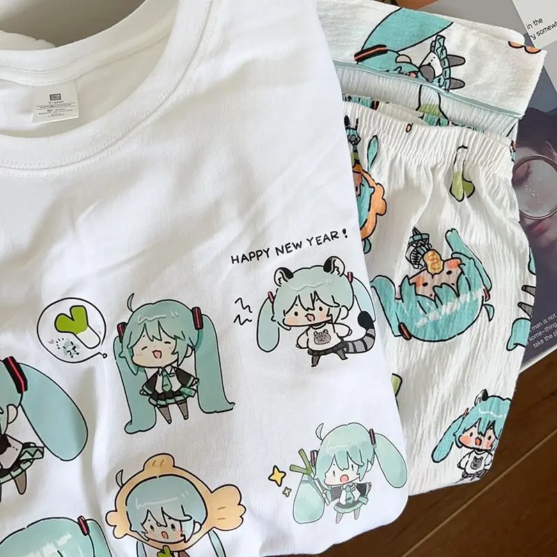 Japan Summer Festival Clothing - Yeni Hatsune Miku pijama yaz saf