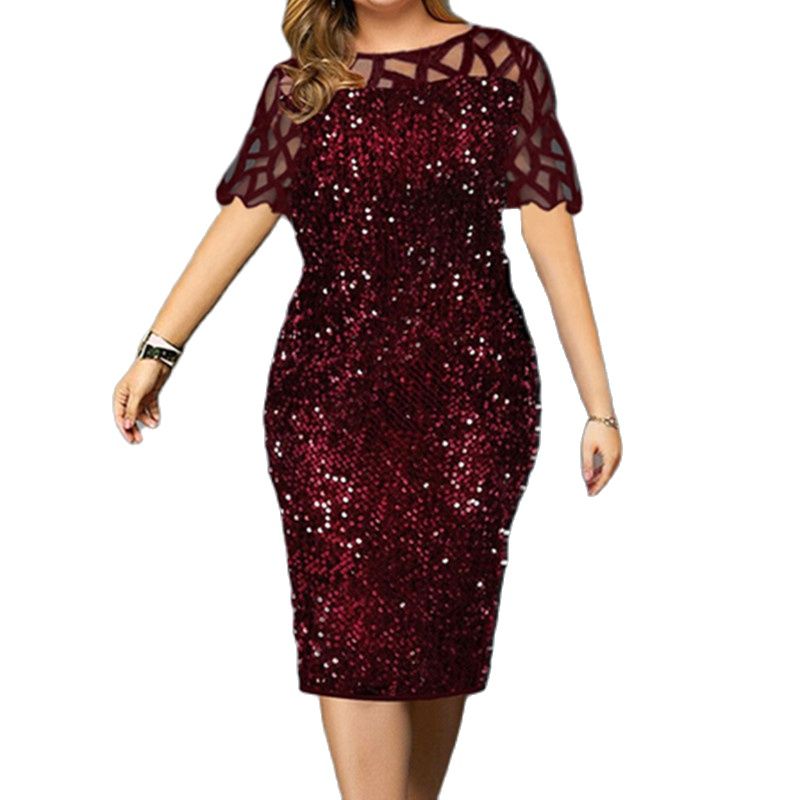 Summer Clothing For 60 Year Old Woman - 2022 Kadın Parlak Parti Elbiseler M-5XL