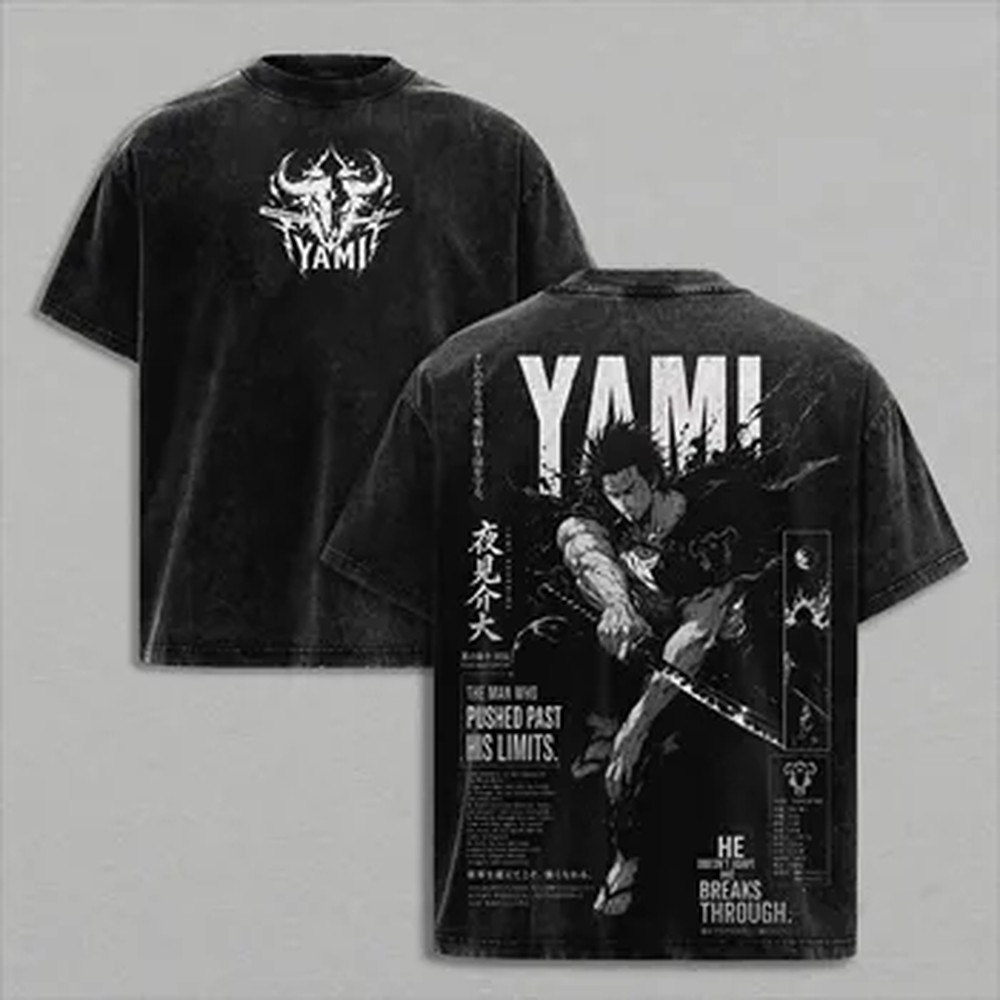Summer Clothing Vintage - Manga Black Clover Yami Sukehiro Tişört