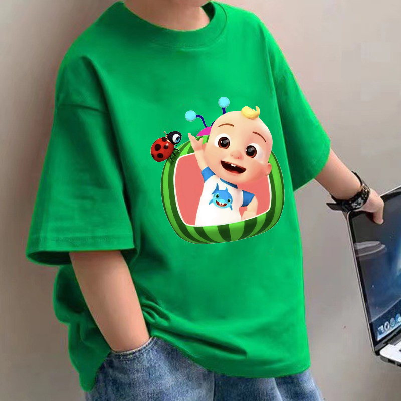Summer Clothing Boys - Cocomelons Bebek T-Shirt Anime Pamuk Kısa