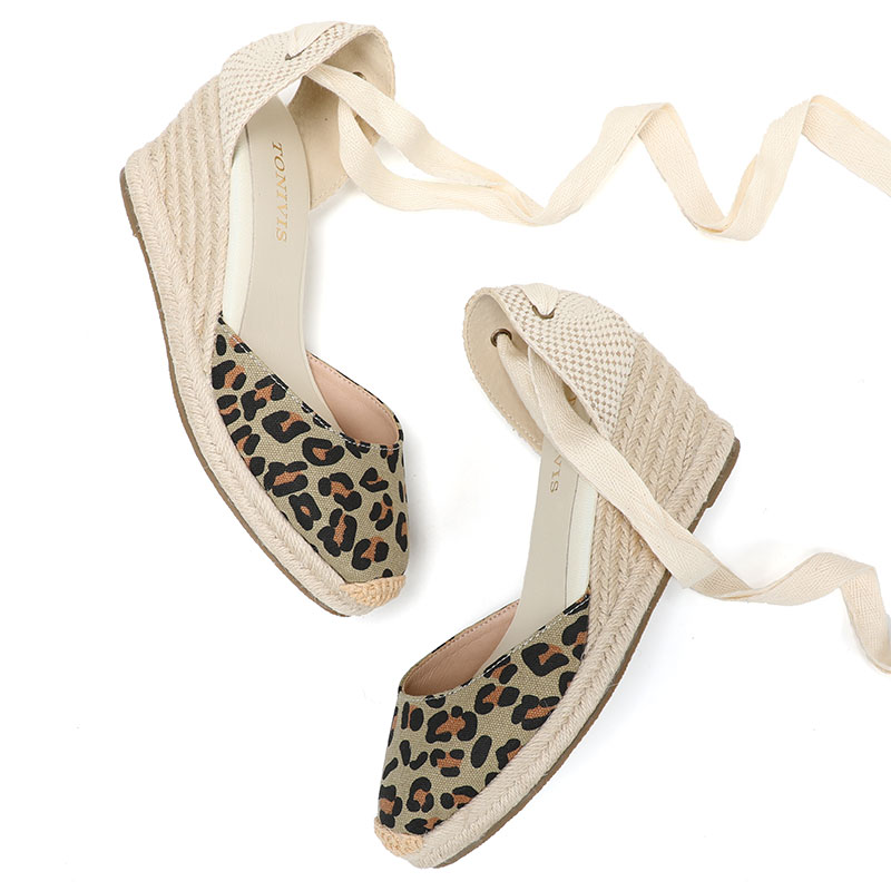 Espadrille Sandal Women - Kadınlar İçin 7CM Topuklu Bağcıklı Espadril