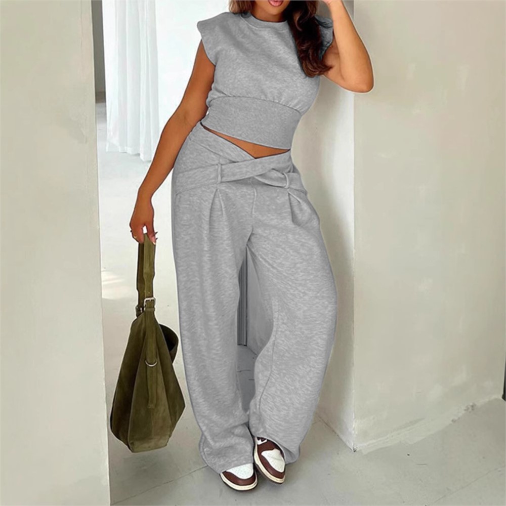 Summer Clothing Set For Girls - İlkbahar Yaz kadın Kısa Kollu Düz