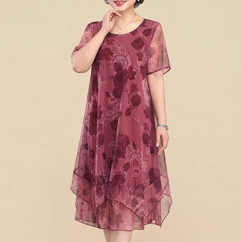 Yeni o-boyun kısa kollu elbise - Summer Clothing For 60 Year Old Woman incelemesi ve fiyatı