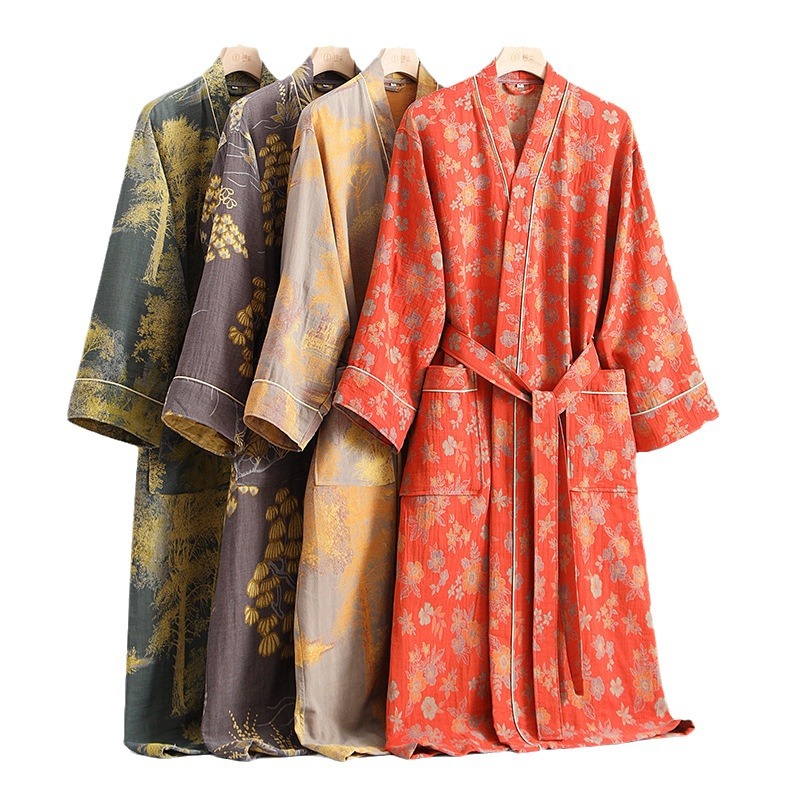 İlkbahar Yaz Saf Pamuk Çift Ka - Summer Gauze Clothing incelemesi ve fiyatı
