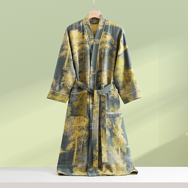 İlkbahar Yaz Saf Pamuk Çift Ka - Summer Gauze Clothing incelemesi ve fiyatı