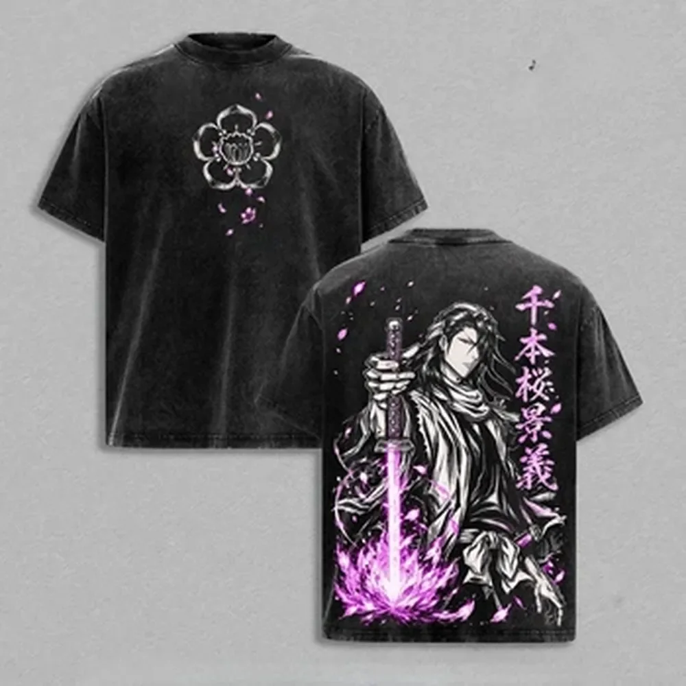 Kuchiki Byakuya BLEACH Tişörtü - Summer Clothing Vintage incelemesi ve fiyatı