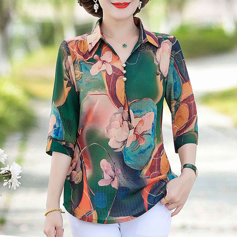 Yaz Vintage çiçek baskılı göml - Summer Clothing For 60 Year Old Woman incelemesi ve fiyatı