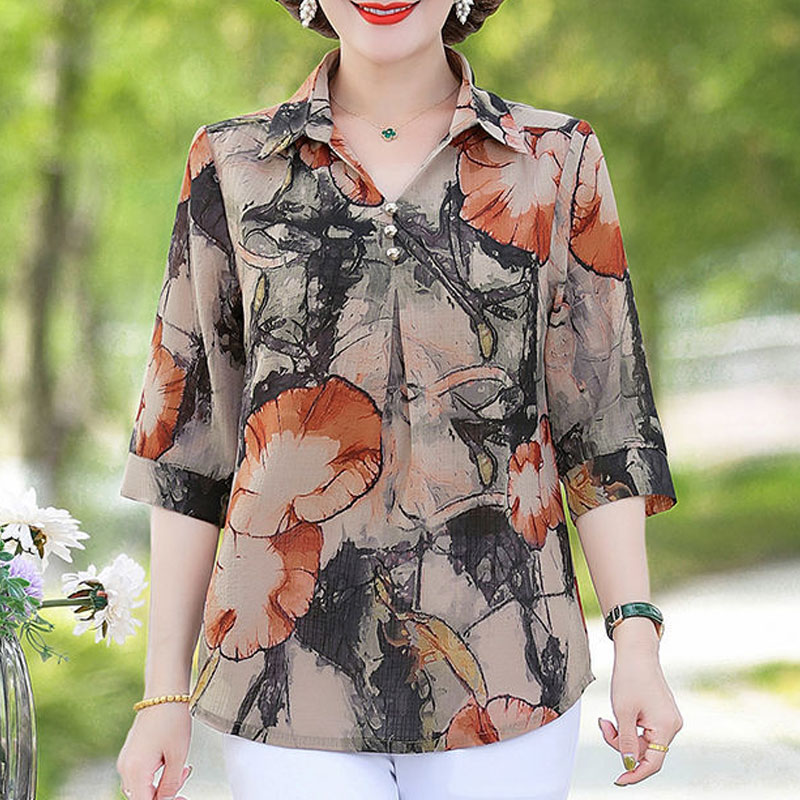 Yaz Vintage çiçek baskılı göml - Summer Clothing For 60 Year Old Woman incelemesi ve fiyatı