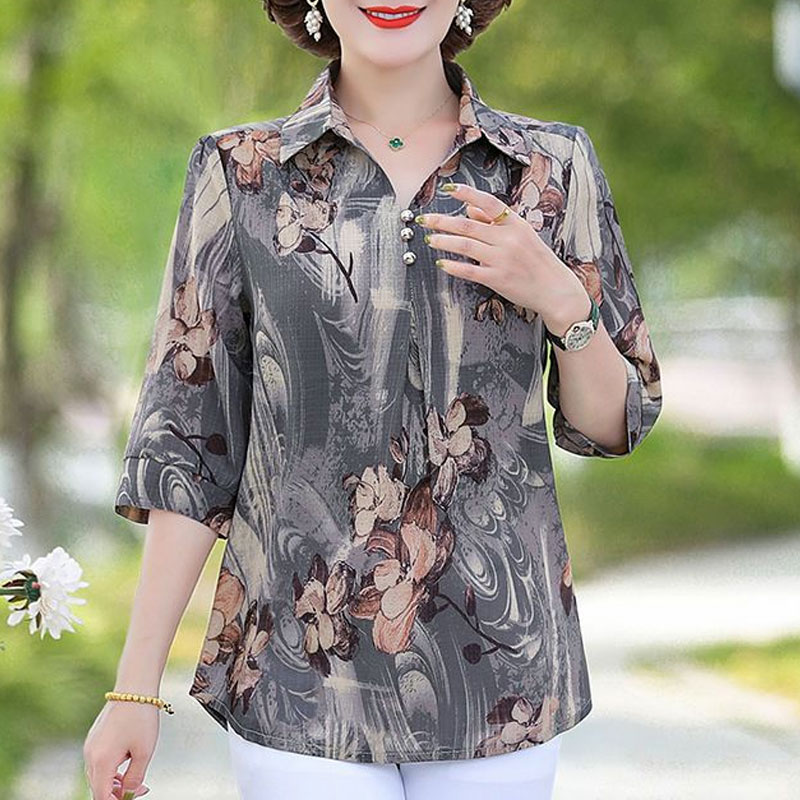 Yaz Vintage çiçek baskılı göml - Summer Clothing For 60 Year Old Woman incelemesi ve fiyatı
