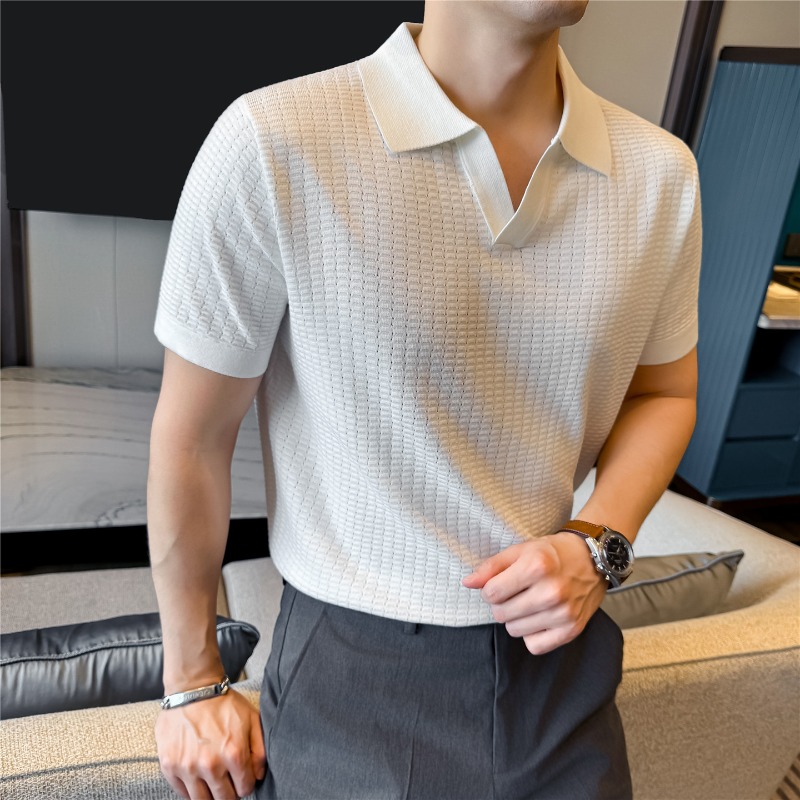 Yüksek Esnek Erkek Örme Polo Y - Summer Light Clothing incelemesi ve fiyatı