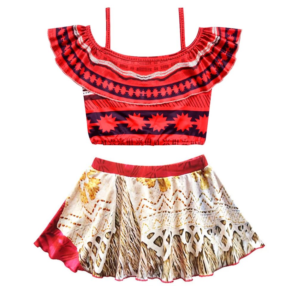 Yaz Peri Prenses Moana Cosplay - Summer Clothing Set For Girls incelemesi ve fiyatı