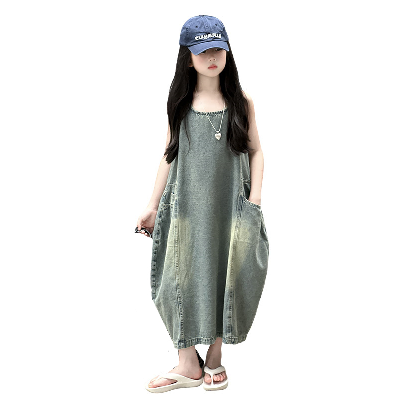 Vintage Mavi Çocuk Kız Yüksek  - Summer Clothing Set For Girls incelemesi ve fiyatı