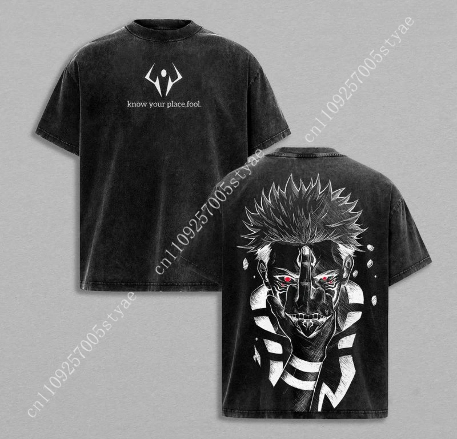 Anime Ryomen Sukuna Grafik Bas - Summer Clothing Vintage incelemesi ve fiyatı
