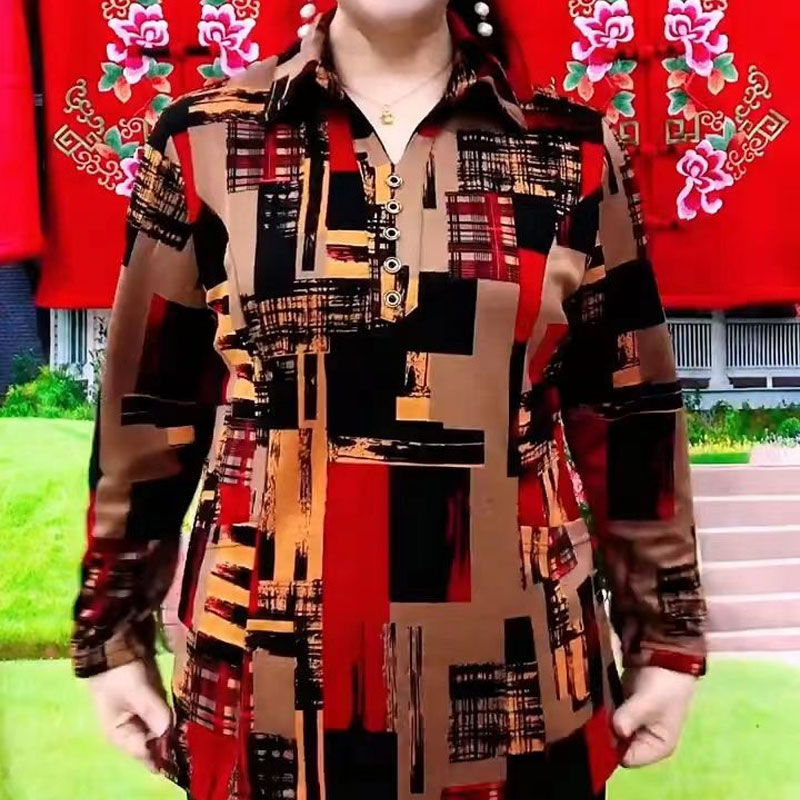 Gidip geometrik gömlek bahar s - Summer Clothing For 60 Year Old Woman incelemesi ve fiyatı