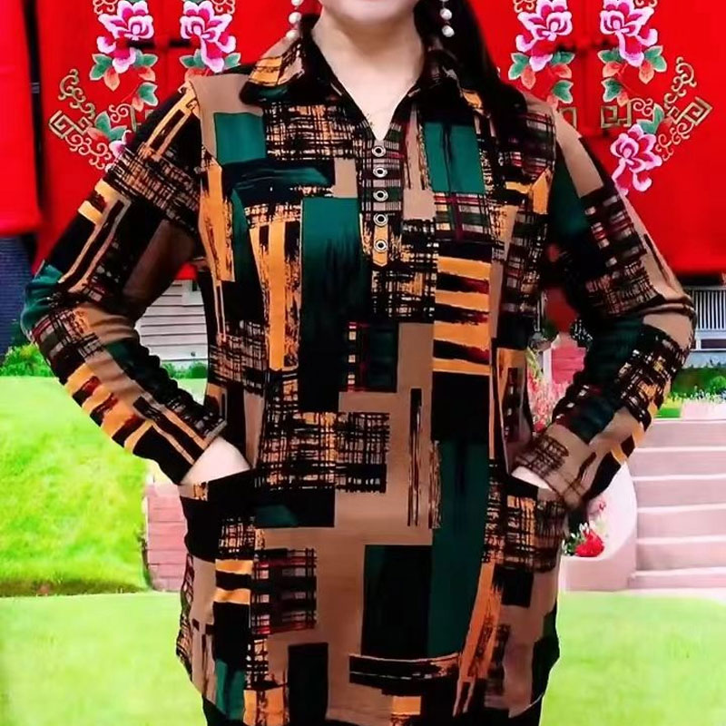 Gidip geometrik gömlek bahar s - Summer Clothing For 60 Year Old Woman incelemesi ve fiyatı