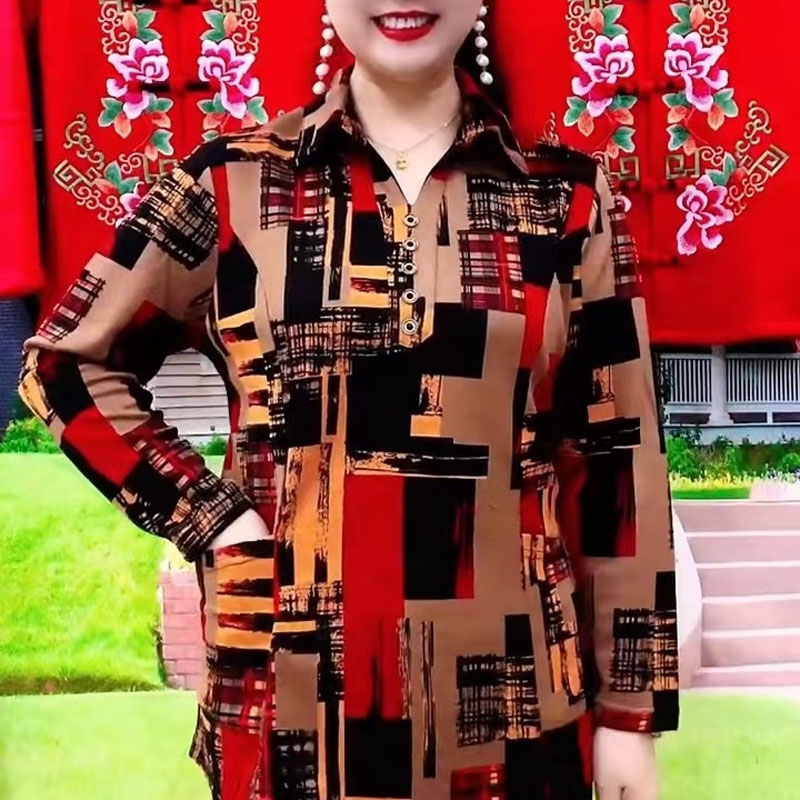 Gidip geometrik gömlek bahar s - Summer Clothing For 60 Year Old Woman incelemesi ve fiyatı